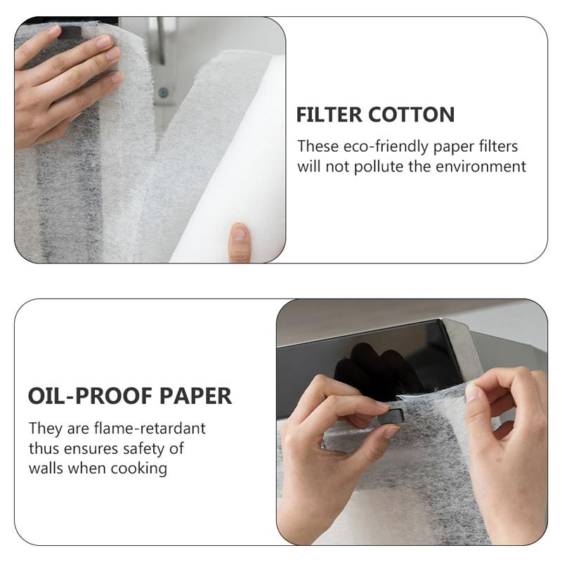 2pcs Grease Oil-absorbing Paper Extractor Hood Range Hood Filter Paper For Cooker Hoods Disposable Kitchen Oil Filter Paper