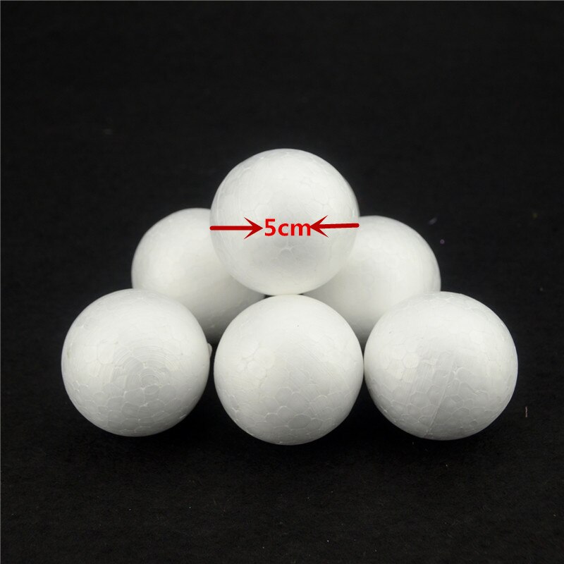 30PCS/Lot 50MM Modelling Polystyrene Styrofoam Foam Ball White Craft Balls For DIY Christmas Party Decoration Supplies: Default Title