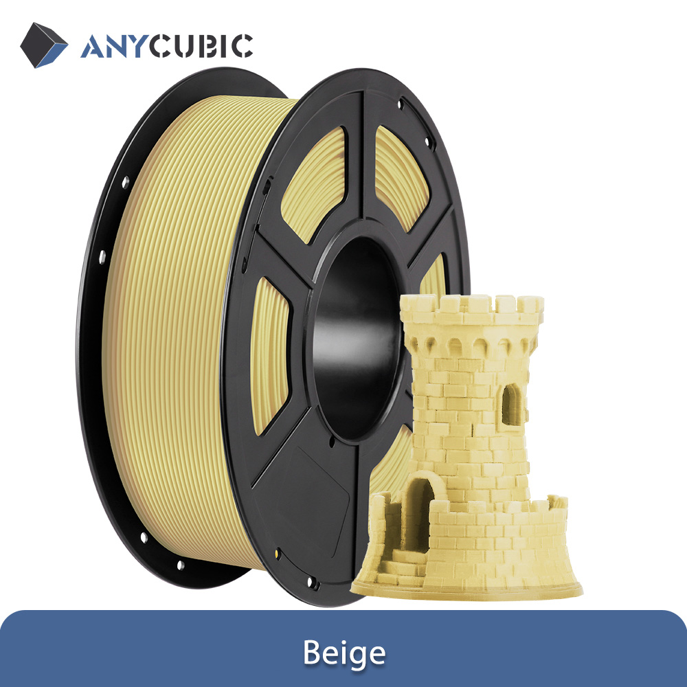 ANYCUBIC 3D Printer Multicolor Filament PLA 1.75mm 1kg/Roll Plastic Rubber Consumables Material For FDM 3D Printer Kobra 2 Pro: Golden