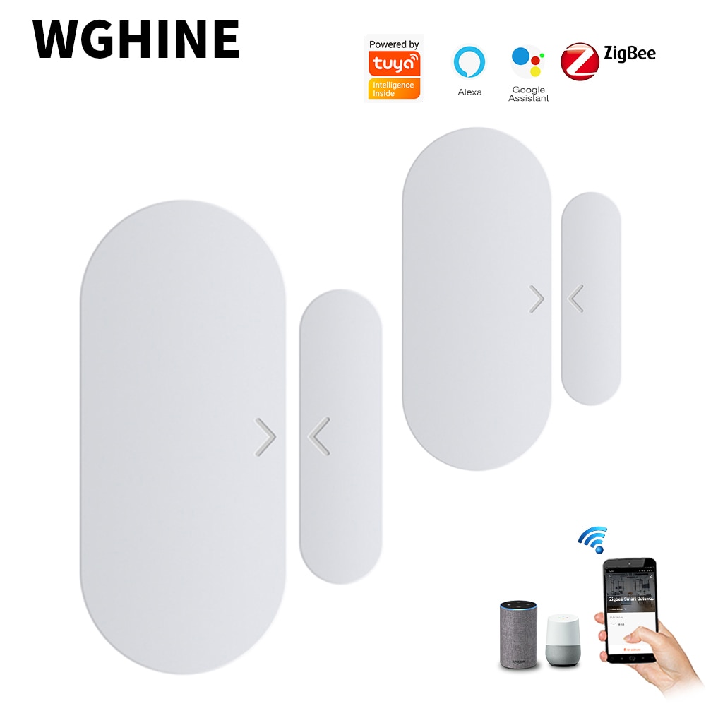Zigbee Smart Window Door Sensor Open / Closed Detectors Home Security Alarm Sensor Tuya App News push support Alexa Google Home