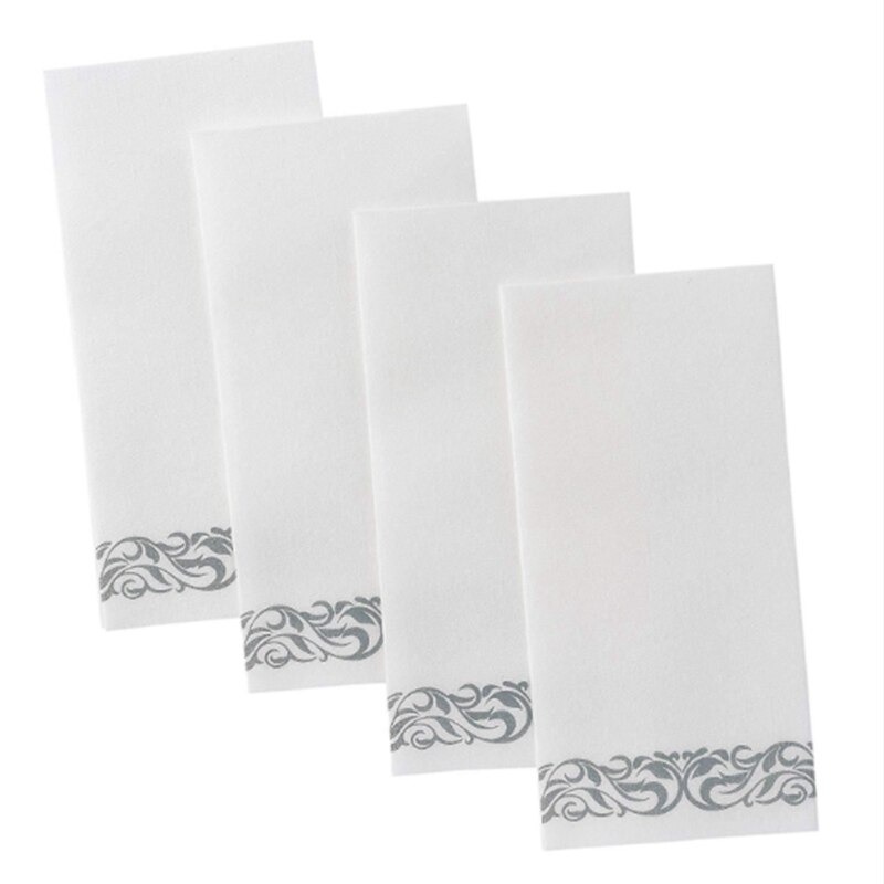 100Stck Einweg Hand Handtücher Papier Serviette Schlecht Hochzeiten Party Hotel Servietten Papier Weich und Saugfähig Airlaid Papier Gast Zu