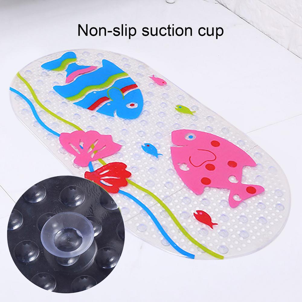 Cute Cartoon Silicone Anti-Skid Baby Bath Mat with Suction Cups Toddler Shower Cushion Bathtub Sponge Pad Bath Seat Kid Bath Car