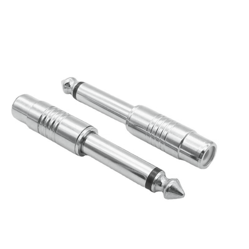 Rca auf 6,35 Adapter rca Buchse auf mm Zoll männlich Mono ts verbinden Audio- Adapter Konvertierungs stecker: Armee Grün / Unter 5 Stücke
