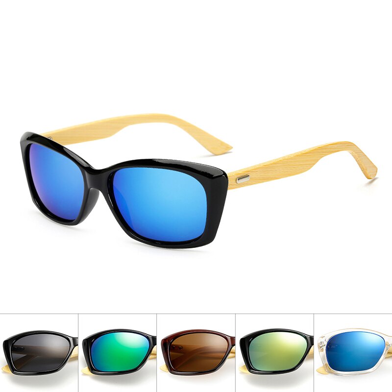Houten wandelzonnebril heren dames reisbril zonnebril vintage houten pootjes zonnebril  uv400 12-kp1532