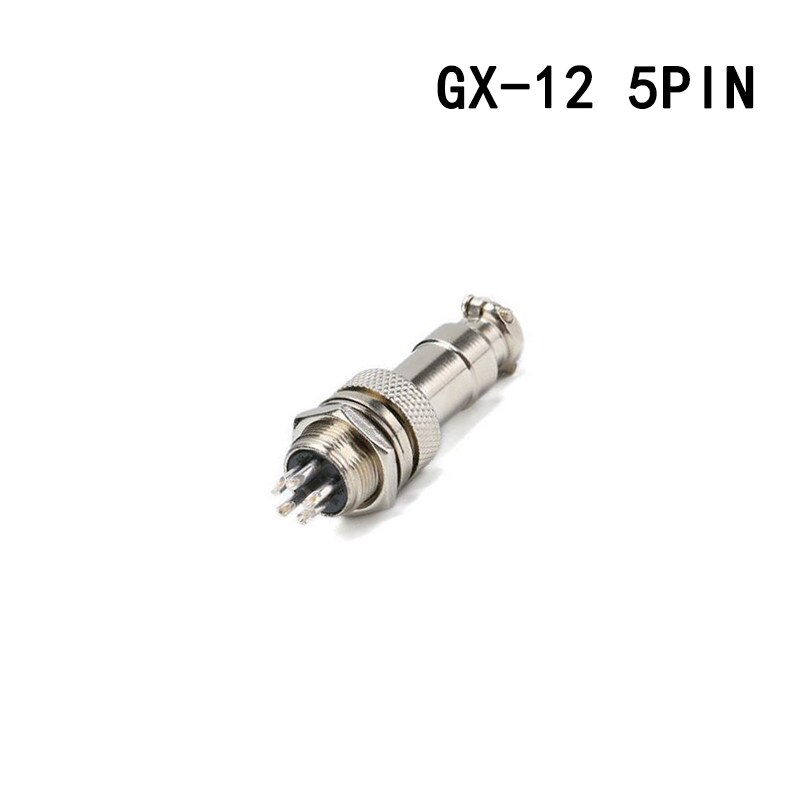 1Set GX12 Aviation Circular Connector 2 3 4 5 6 PIN Male + Female 12mm RS765 Circular Aviation Socket Plug Wire Panel Connector: GX-12 5PIN