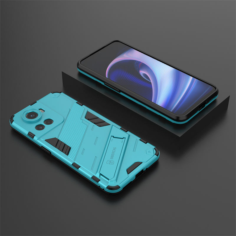For OnePlus Ace 5G Case Car Magnet Shockproof Armor Protective Back Cover For One Plus 10R 10 R 5G Stand Holder Phone Cases: aluminum / Clear