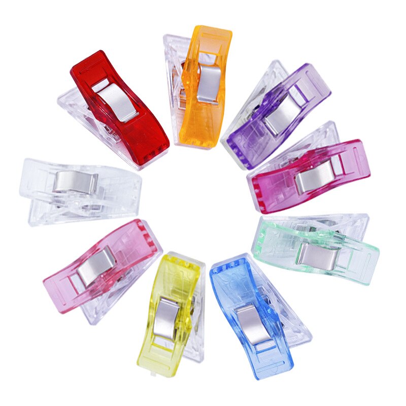 120 stk plastik clips til syning af gør-det-selv-håndværk, quilting clips, kløver clips, wonder clip, bindeklemmer 2.5cm: 50 stk