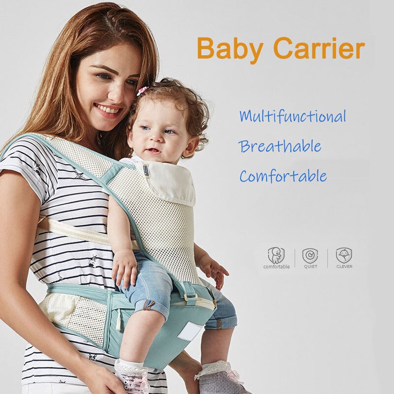Sac à dos ergonomique pour bébé, porte-bébé multifonction, sac de rangement, porte-siège, 25kg 0-3 ans