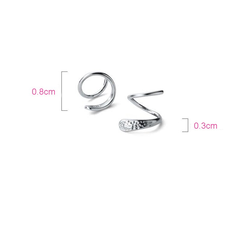Geometrische helix-ohrstecker aus sterlingsilber in silber/gold , 925 stück , trendige ohrring-accessoires für damen und mädchen 554