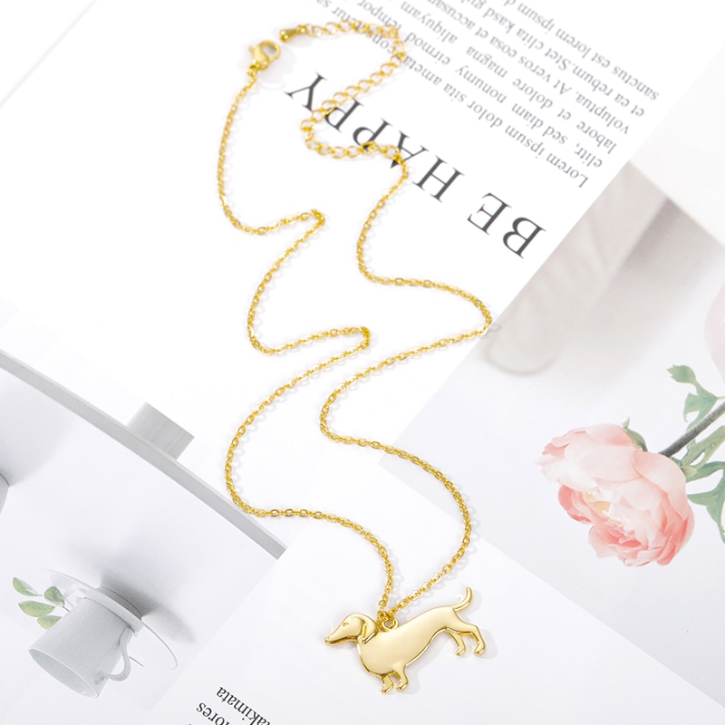 Collane con ciondolo cane bassotto per donna collana girocollo con salsiccia animale catena in acciaio inossidabile gioielli femminili Collares regali