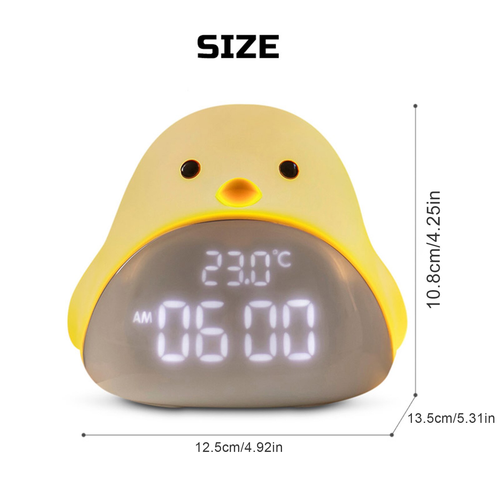 Endurance USB Charging Luminous Night Light Alarm Clock For Student Kids Sleeping Clock Easy Operation Rechargeable