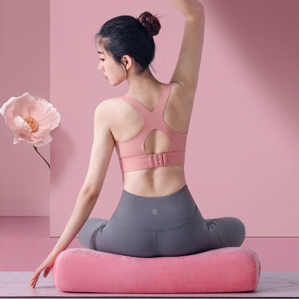 Selfree Yoga Mat Kussen Voor Meditatie En Ondersteuning Rechthoekige Yoga Mat Effen Kleur Workout Mat Machine Wasbaar Met Handvat