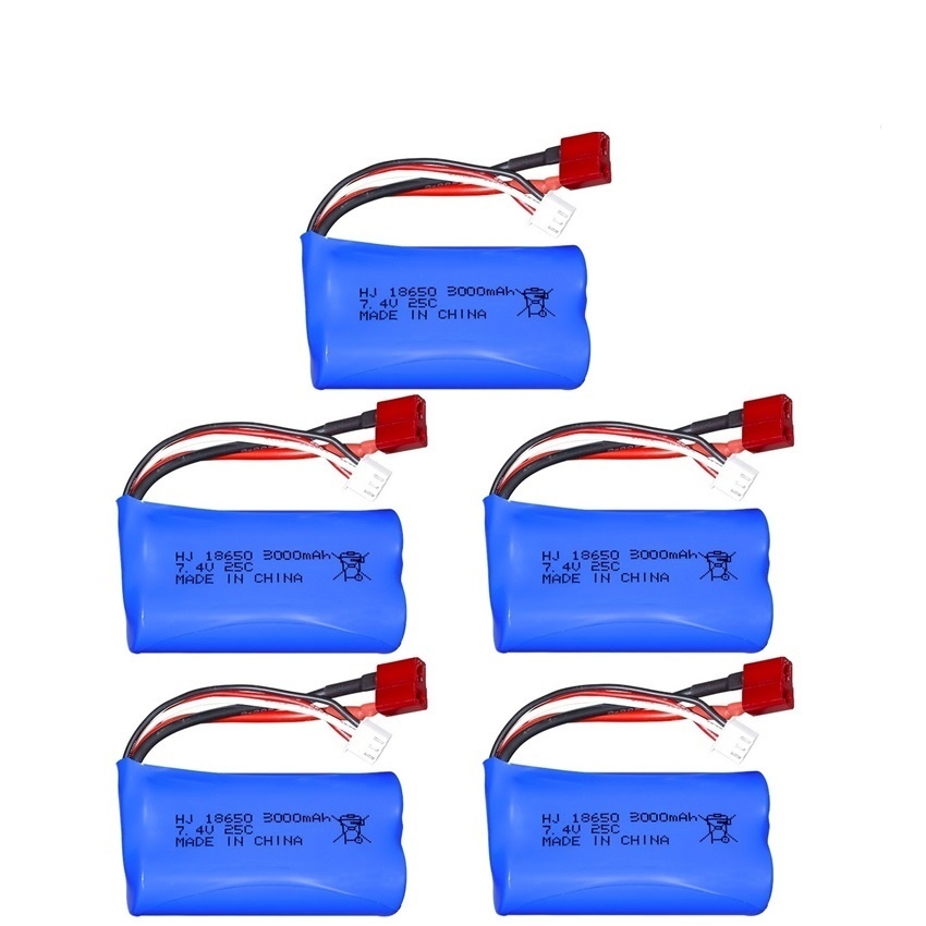 Batterie Pour Wltoys 144001 A959-B A969-B A979-B K929-B 12428 12423 10428 RC Voiture Pièces De Rechange 18650 2S 7.4V 3000mah lipo Batterie: jaune clair