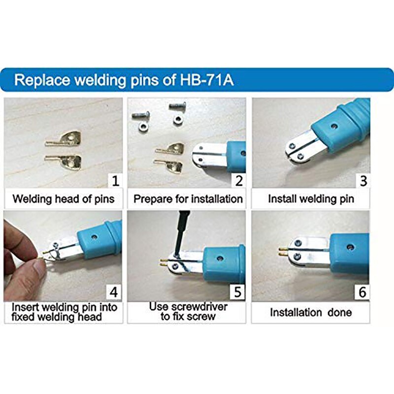 10PCS Spot Welding Pin Alumina Copper Welding Pin Suitable for SUNKKO HB-71A Spot Welding Pen Welding Pin Fittings