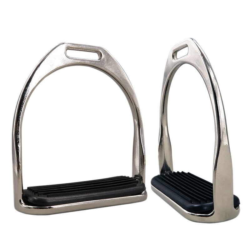 Étriers pour selle selle de cheval de sécurité légère équitation anglaise Flex Fillis étrier de cheval en fer poli à la main