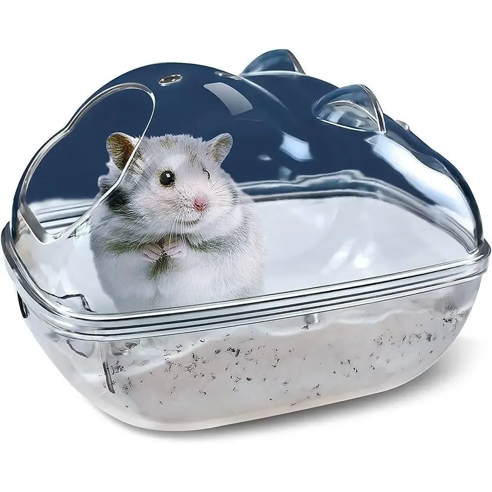 Gjennomsiktig plast lite badekar egnet til hamstere hamsterbad hamstersandbad museboks