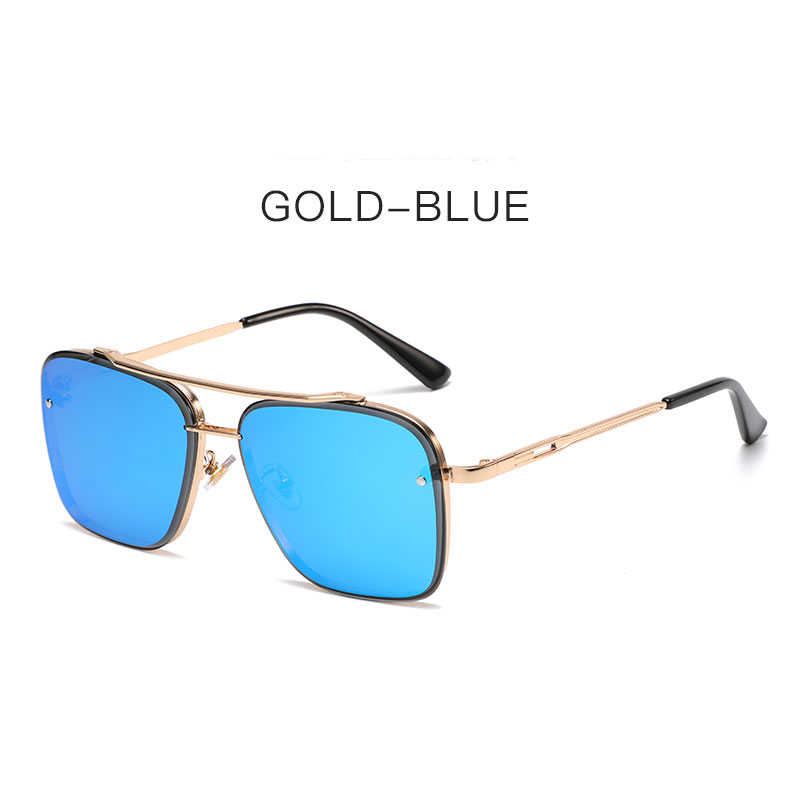 Luxe Pilot Zonnebril Heren 2024 Zomer Gradiënt Rijden Zonnebril Vinatge Vierkante Punk Brillen Oculos De Sol: Rood
