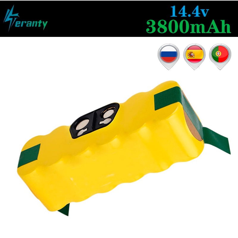 Batería Original de 14,4 V y 3800mAh para iRobot Roomba 500, 510, 530, 550, 560, 600, 760, 610, 770, 620, 570, 580, actualización de 550 mah