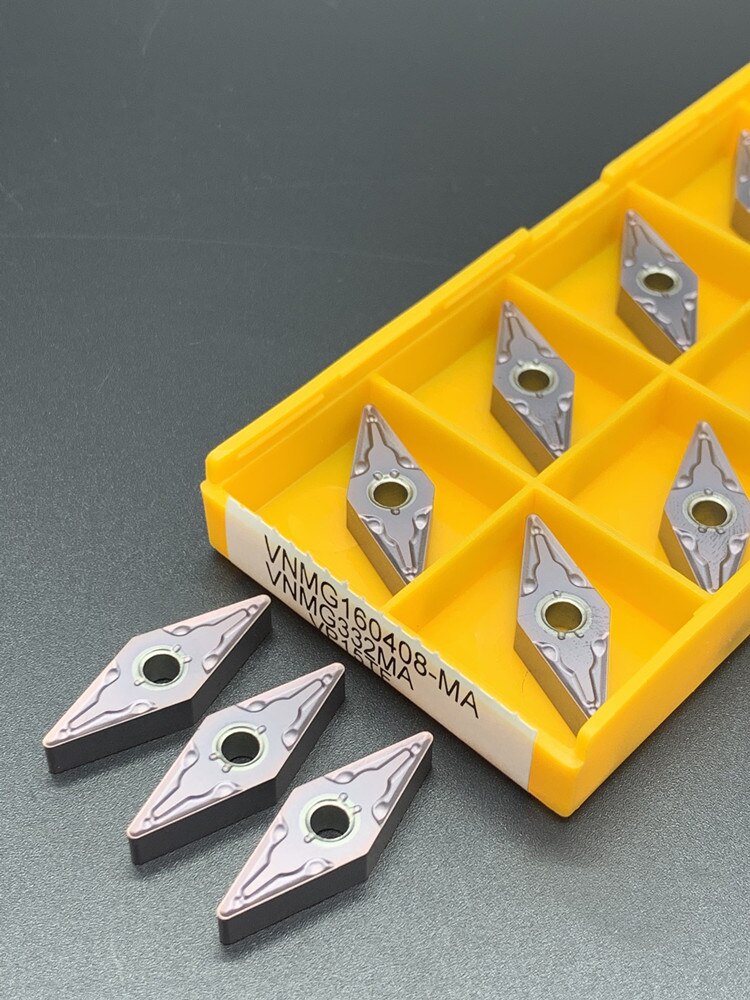10PCS Carbide insert VNMG160408 VNMG160404 VP15TF/US735 external metal turning tool VNMG 160408 CNC machine turning tool