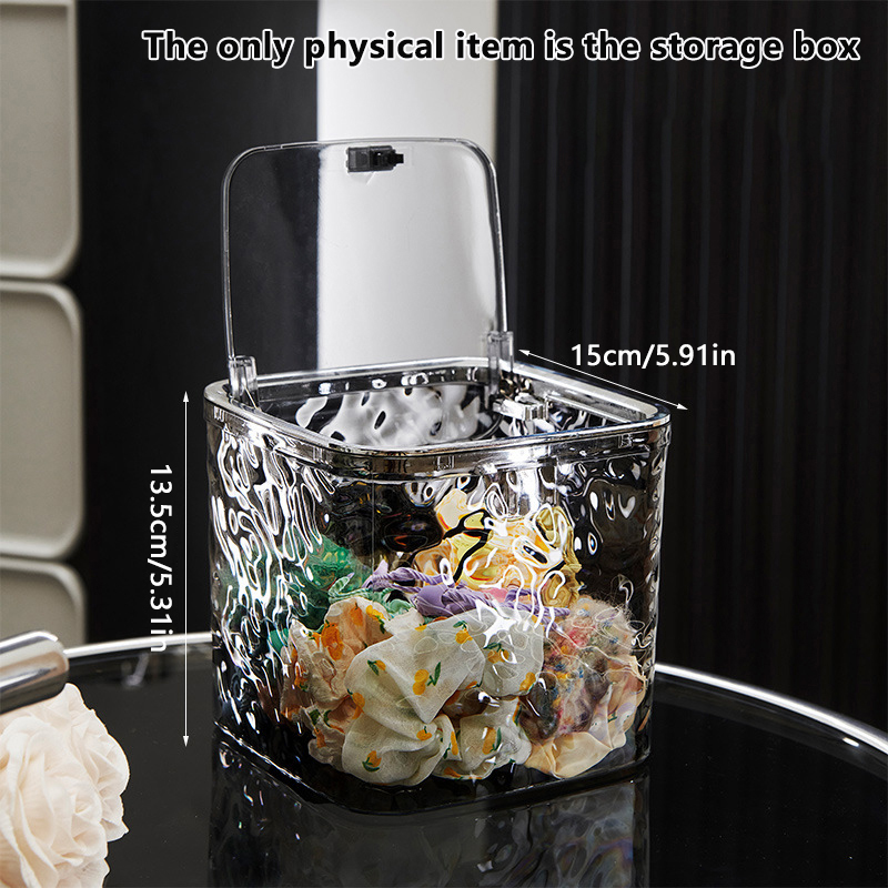 Hair Accessories Organizer Storage Box Clear Hair Tie Organizer For Headband Jewelry Container Desktop Storage Box: Red