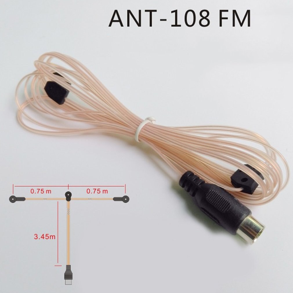 ANT-108 3.2m 75 Ohm FM Radio Aerial Cable Female Connector for Indoor Home Audio Radio Stereo Receiver