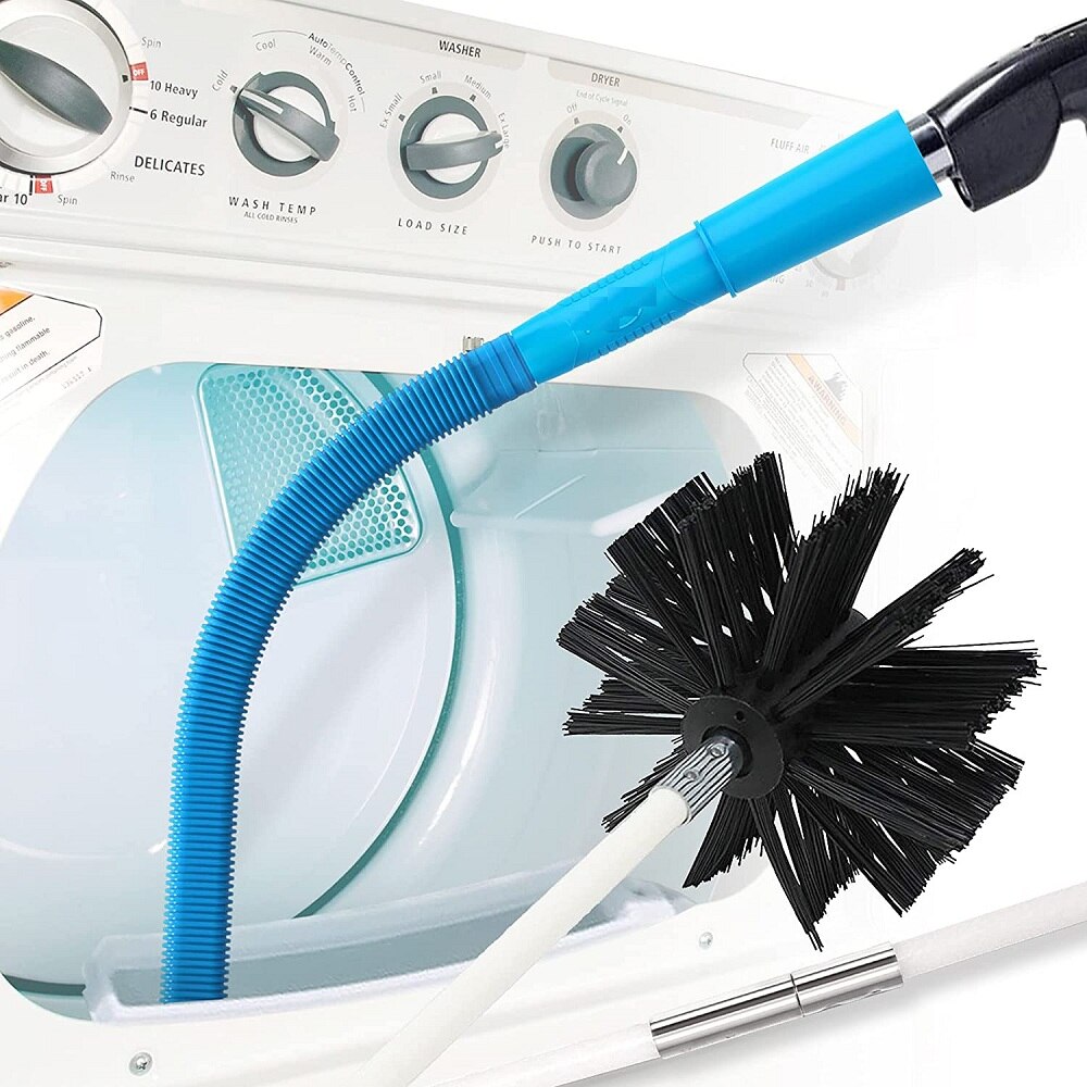 Dryer Lint Vacuum Attachment Brush Flexible Dryer Lint Brush Dryer Vent Cleaner Kit Vacuum Hose Attachment Brush Lint Remover: 2PCS-B