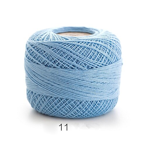 50g/Pc Cotton 0.8mm 20 Colors Lace Crochet Yarn By 1.5mm Crochet Hooks Hand-Knitted Baby Silk Thin Yarn For Knitting DIY Crafts: 11