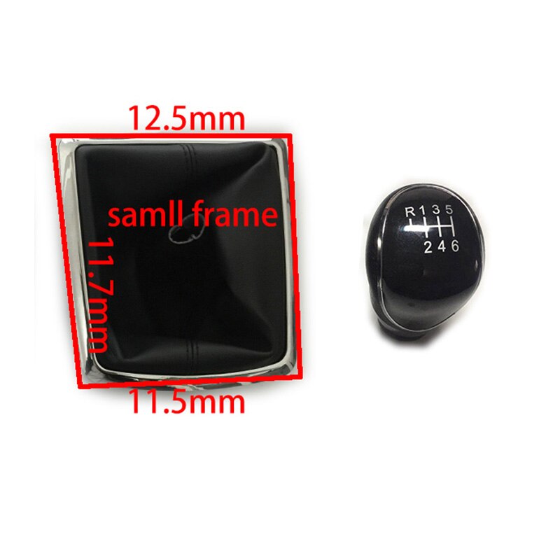 5/6 Speed Car Shift Gear Knob Lever Gaitor Boot Cover For Ford Focus 2 MK2 FL MK3 MK4 MK7 KUGA GALAXY FIESTA TRANSIT: black 6 small frame