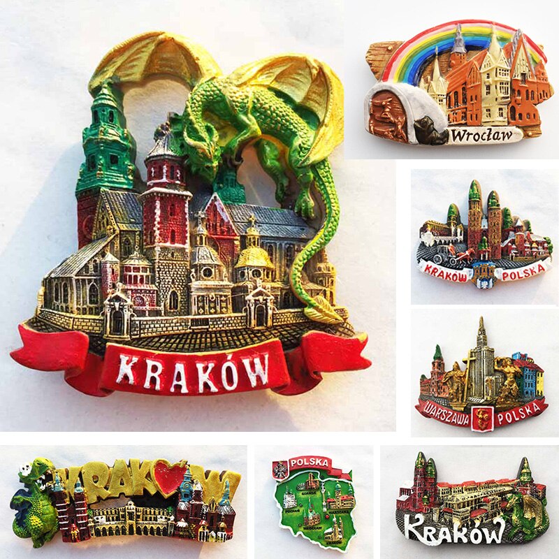 Polen Wavel Kasteel Krakau Koelkast Magneten Wroclaw Kasteel Toeristische Souvenirs Magnetische Sticker Home Decoratie Polska Idee
