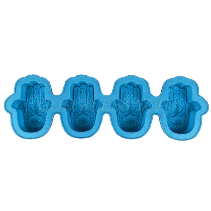 Lotus In De Palm Zeep Mold Khamsah Hamsa Hand Epoxyhars Siliconen Mal Hand Van Fatima Kaars Hars Gieten Mallen gereedschap