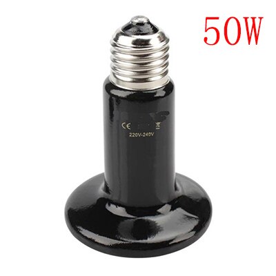 25W/50W/75W/100W/150W/200W Ceramic Pet Heat Light Lamp Snake Tortoises Lizard Hedgehog Reptile Pet Heater Brooder 220V-240V: 50W