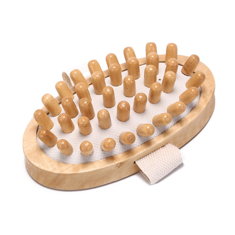 Brosse De Massage En Bois Pour Le Corps Et Le Cou - Masseur Manuel - Dimensions 11x7.5 Cm - Neuf