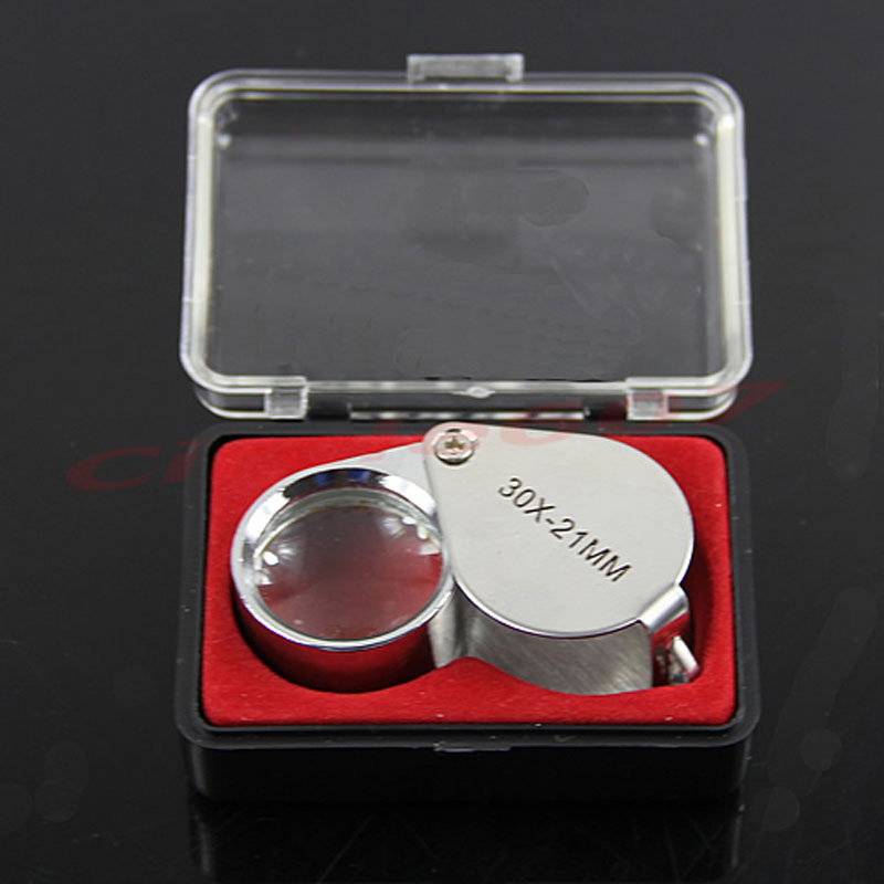 Jewelry Diamond Eye Loupe 30x21mm Magnifier Magnifying Glass Triplet Jewelers