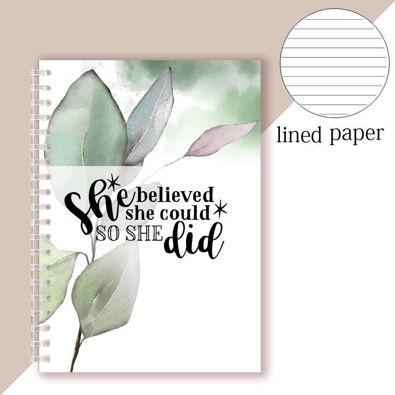 Citation inspirante-elle croyait qu'elle pouvait ainsi qu'elle l'a fait-cahier à spirale carnet de notes Romance bloc-notes pour Couples filles foi: 10
