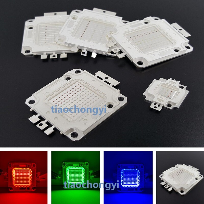 10W 20W 50W 100W RGB Red Green Blue High Power Full Color LED Lamp Spotlight COB LED DIY
