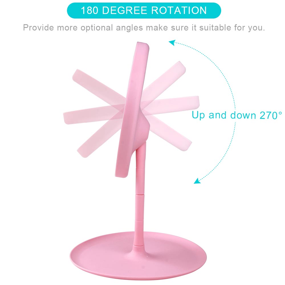 Makeup Mirror With LED Light Natural White Daylight Touch Screen Vanity Mirror Flexible Detachable Storage USB Cosmetics Mirror