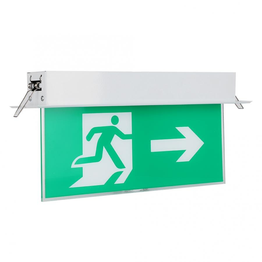 Recessed PMMA LED Emergency Exit Lighting Sign Safety Indicator 220V Exit Lighting Sign