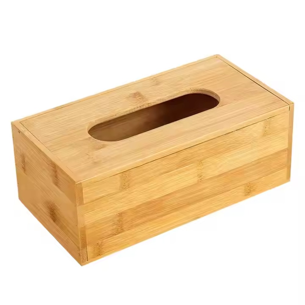 Bamboo Box Tissue Household Hotel Cafe for Napkin Dispenser Box Utility Paper Container Large Capacit