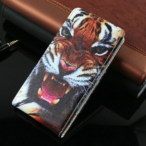 For Huawei Honor 10 Lite Cases TPU Flip Back Phone Pu Leather Cover for Honor 10 Lite Cover Cartoon Vertical Case: Tiger