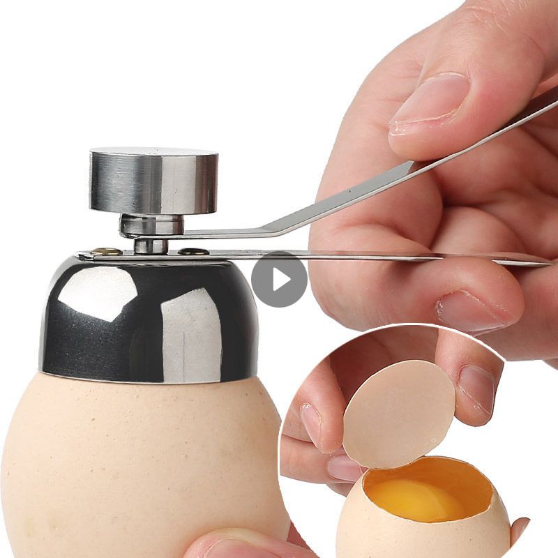 Metal Eggshell Cutter Egg Scissors Egg Opener Shell Opener 304 Stainless Steel Boiled Raw Egg Open Kitchen Tools Set