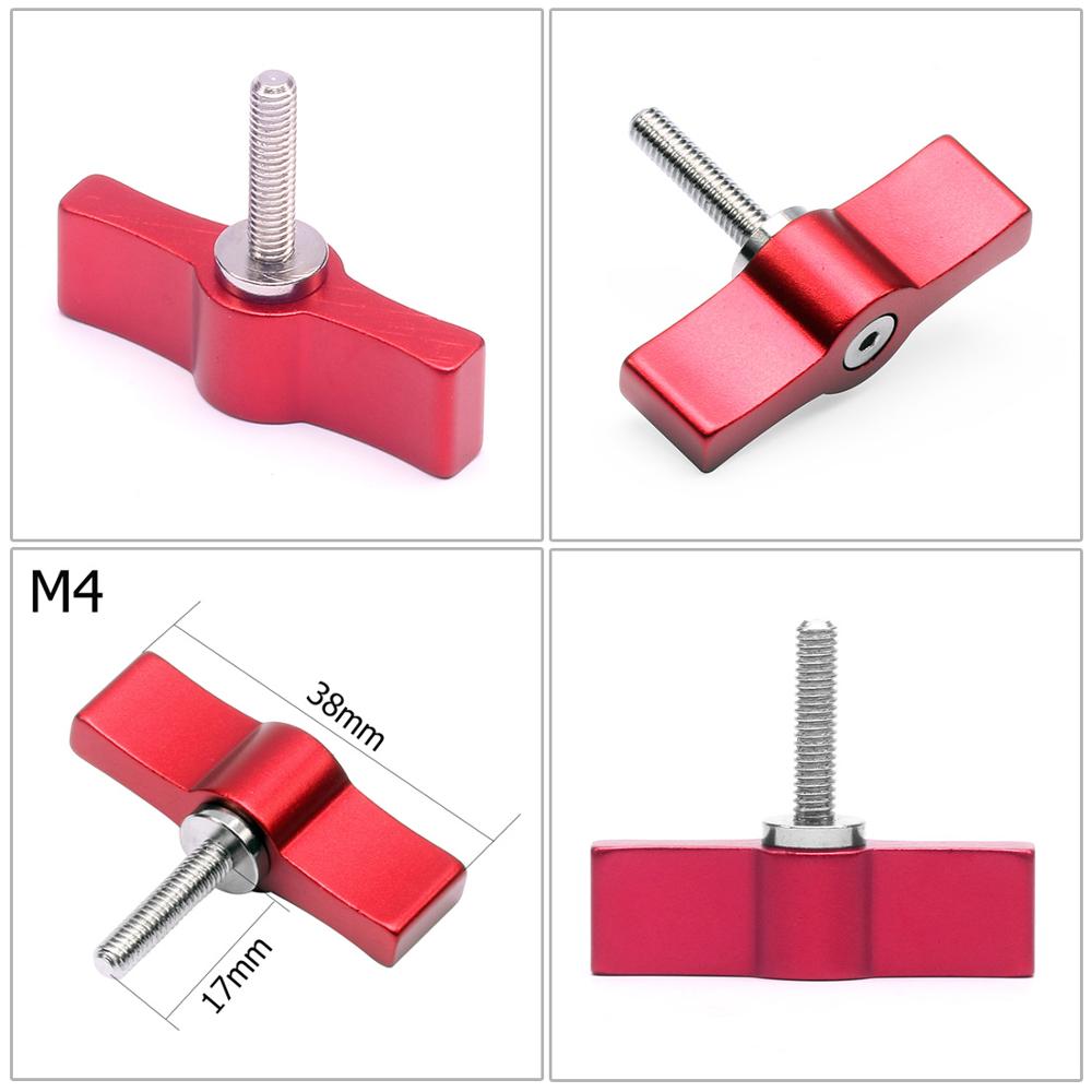 4pcs Aluminum Adjustable Handle 17mm M4 M5 M6 Thread Screw Adapter T shape Locking Screw Clamp Wrench Spanner Camera Accessories