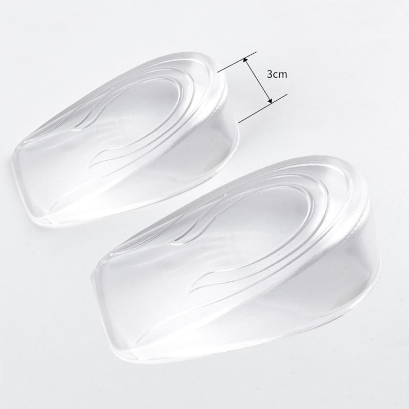 Almohadillas de Gel de silicona para el talón, para hombres y mujeres, Almohadillas protectoras para zapatos, cojín elástico, soporte para el arco, cuidado de los pies, 1-3cm: MEN 3CM