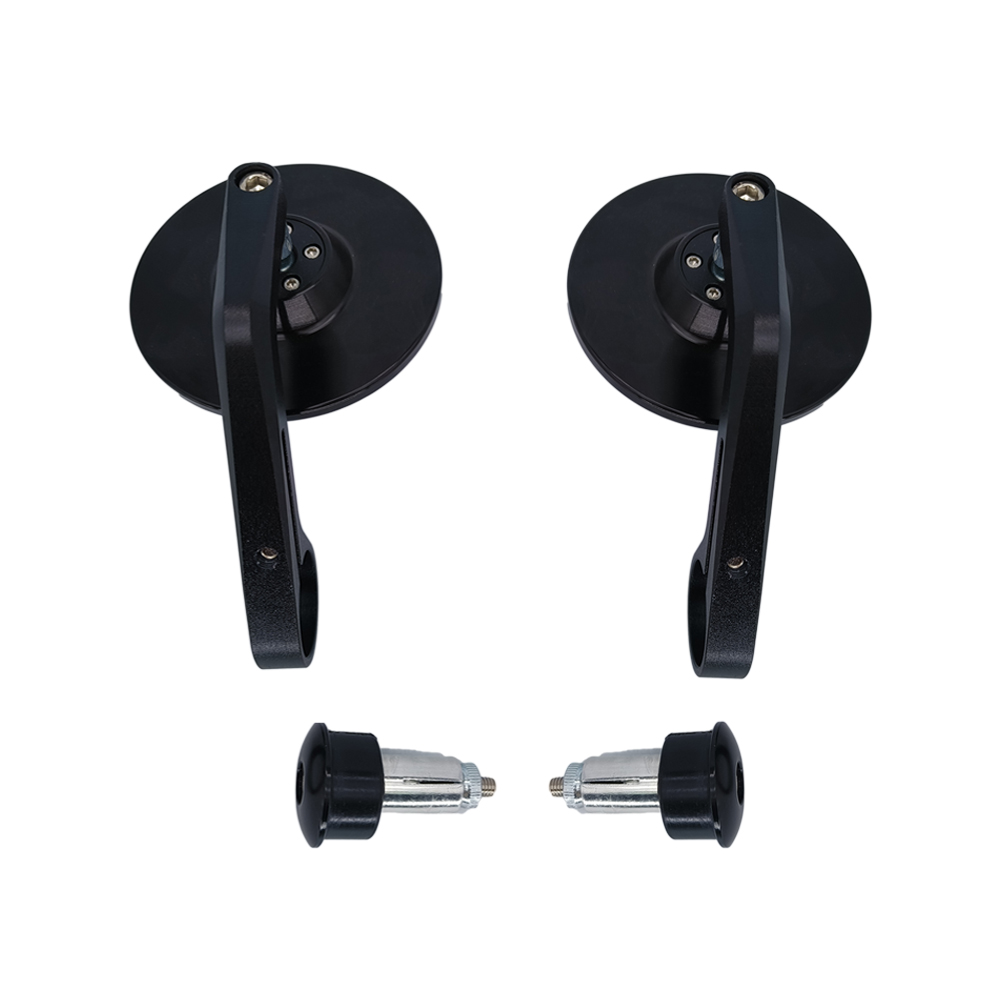 Rodada motocicleta 7/8 "guiador barra final retrovisor espelhos laterais de alumínio para universal cafe racer scooters moto acessórios