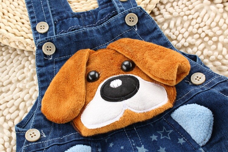Zomer Katoenen Baby Shorts Broek Peuter Jongens Meisjes Jeans Overalls Shorts Elastische Denim Cartoon Hond Casual Baby Kleding Broek