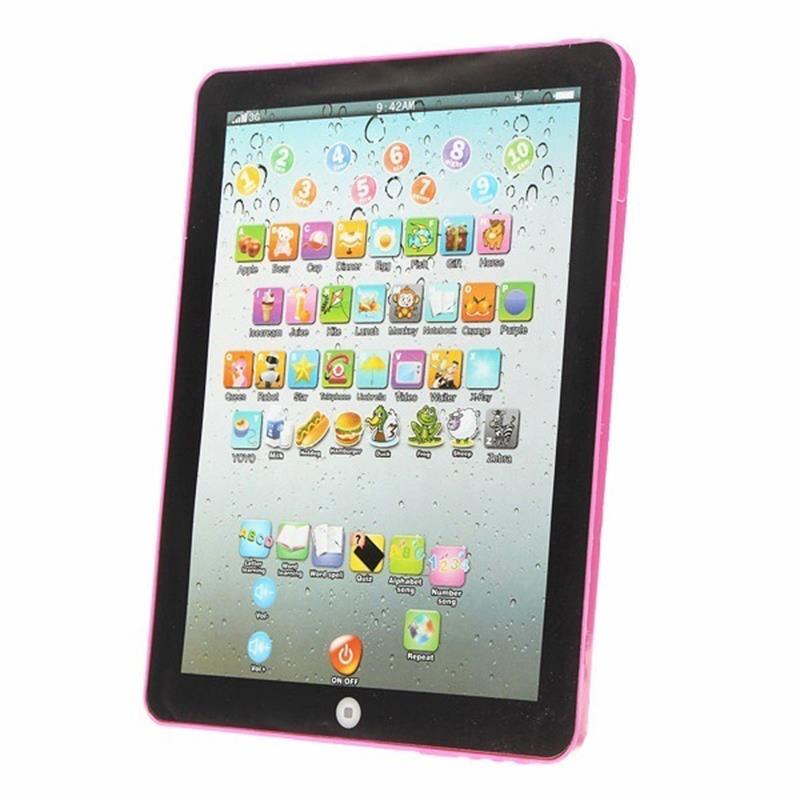 freundlicher Lernen Computer freundlicher Tablette Englisch Y-Pad Alphabet ABC Musik Pädagogisches Spielzeug Spaß Blau/verrotten