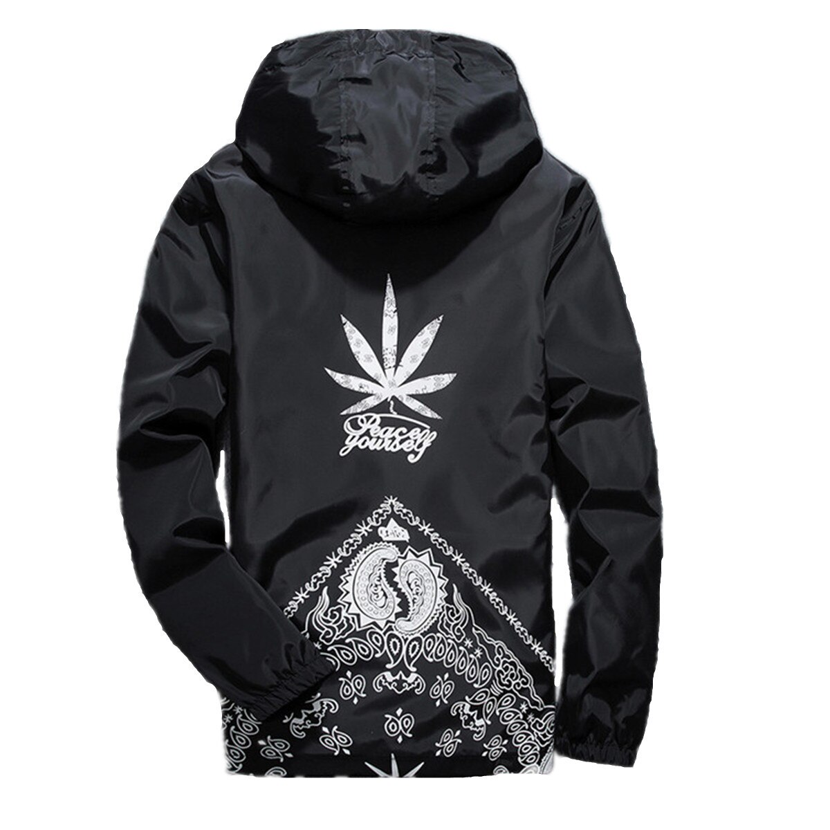 Spring Summer WINDBREAKERS Jacket Mens Jackets Mens Jacket Hip Hop Coats Streetwear US Size M L XL XXL: black / XXL