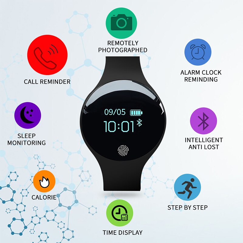 Sport Smartwatch Mannen Horloge Intelligente Stappenteller Fitness Vrouwen Horloges Horloge Bluetooth datum Klok voor IOS Android