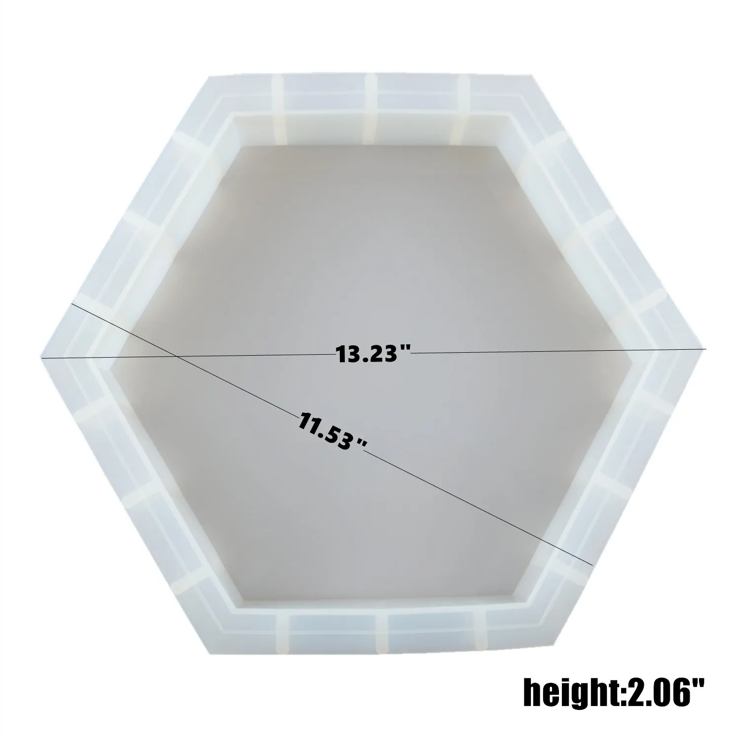 DIY Book Pillow Crystal Epoxy Resin Mold Various Sizes Large Geometry Hexagon Mirror Silicone Mould: Red