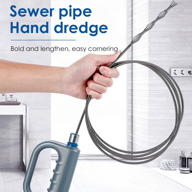 10M 5M 3M Aftappen Unblocker Flexibele Staaf Vijzel Snake Staaf Keuken Wc Riool Blokkeren Cleaner Pijp Verstopping sanitair Tool