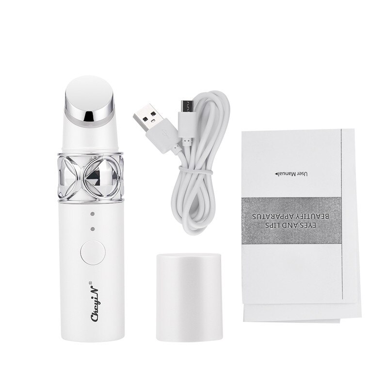 Silmähierontalaite sininen punainen valohoito lämmitetty silmän hierontasauva korkeataajuinen tärinä poistaa tumman ympyrän turvotuksen kauneuslaite: Default Title